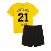 Maglie da calcio Borussia Dortmund Donyell Malen #21 Prima Maglia Bambino 2023-24 Manica Corta (+ Pantaloni corti)